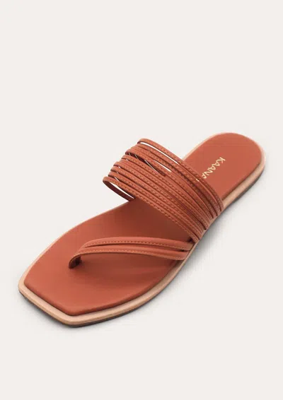 Kaanas Women's Ibu Thong Sandals In Brick In Brown