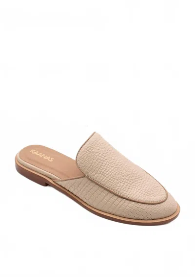 Kaanas Women's Sardinia Snake Embossed Mule In Off White In Neutral
