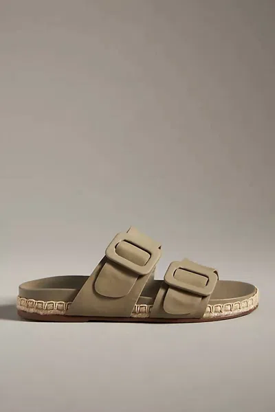 Kaanas Women's Tumbes Leather Pool Slide In Clay In Gray