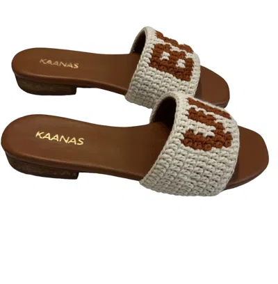 Kaanas Women's Vibe Sandal In Brandy In White