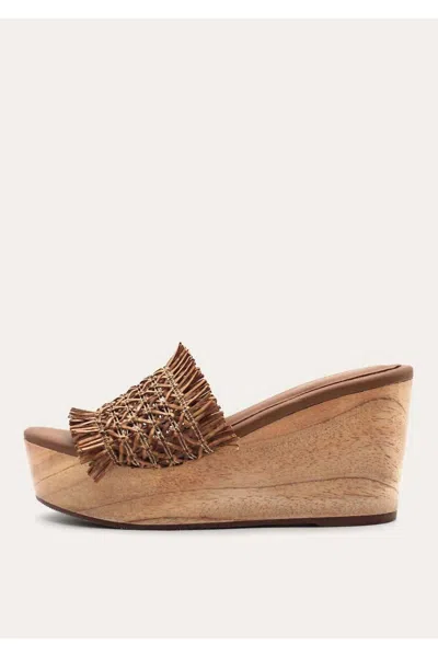 Kaanas Women's Woven Strap Wedges In Coffee In Multi