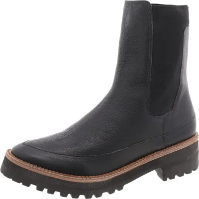 Kaanas Womens Stretch Leather Mid-calf Boots In Black