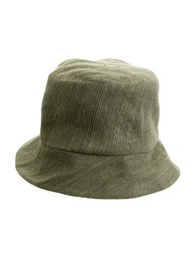 Pre-owned Kaarem Bucket Hat In Green
