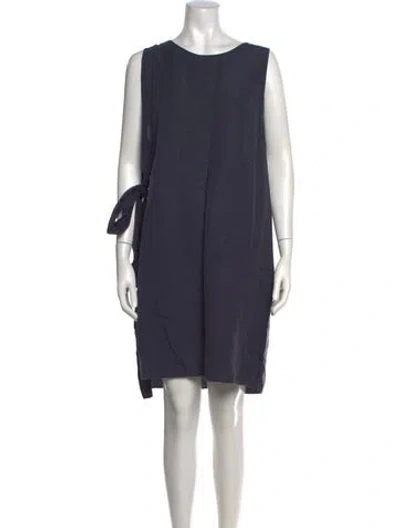 Pre-owned Kaarem Crew Neck Mini Dress In Grey