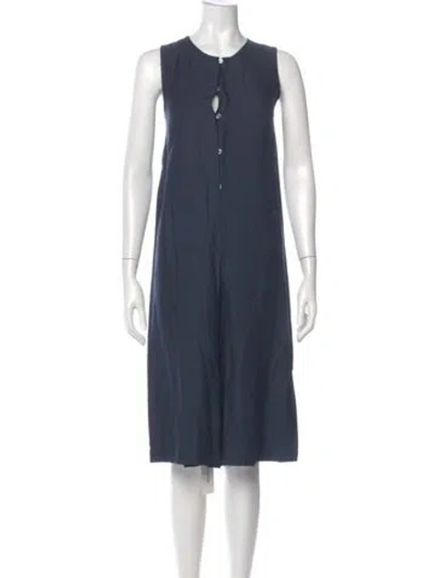 Pre-owned Kaarem Crew Neck Romper In Blue