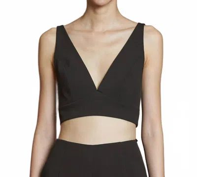 Kaarem La Lan Bralette Open Back Top In Chocolate Brown In Black