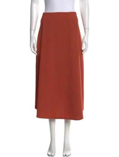 Pre-owned Kaarem Midi Length Skirt In Orange