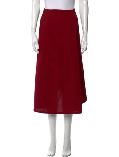 Pre-owned Kaarem Midi Length Skirt In Red