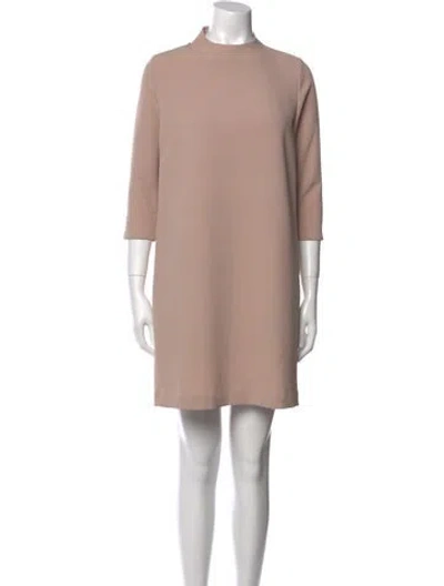 Pre-owned Kaarem Mock Neck Mini Dress In Pink
