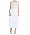 Kaarem Stream Midi Skirt In White In Multi