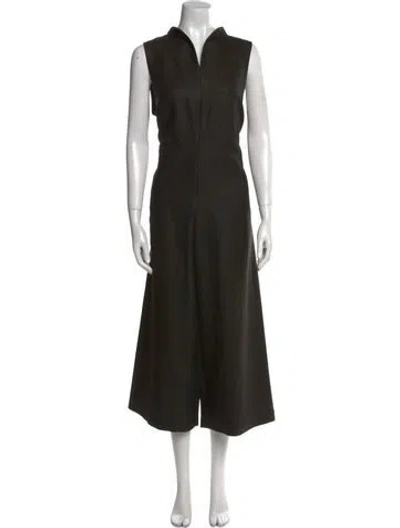 Pre-owned Kaarem V-neck Jumpsuit In Black