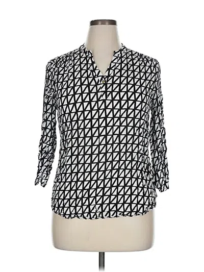 Pre-owned Kaari Blue 3/4 Sleeve Blouse In Black