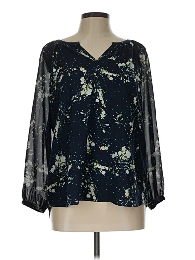 Pre-owned Kaari Blue 3/4 Sleeve Blouse In Black