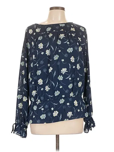 Pre-owned Kaari Blue 3/4 Sleeve Blouse In Blue