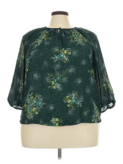 Pre-owned Kaari Blue 3/4 Sleeve T-shirt In Green