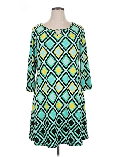 Pre-owned Kaari Blue Casual Dress In Teal