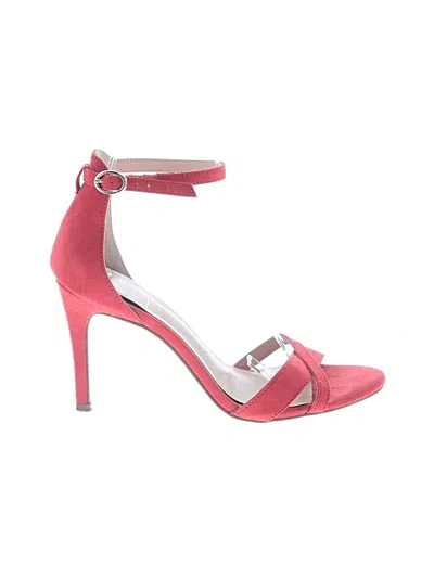 Pre-owned Kaari Blue Heels In Red