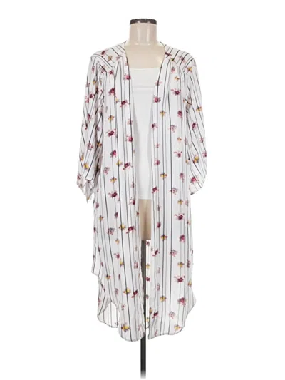 Pre-owned Kaari Blue Kimono In White