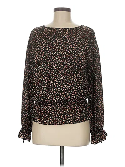 Pre-owned Kaari Blue Long Sleeve Blouse In Black