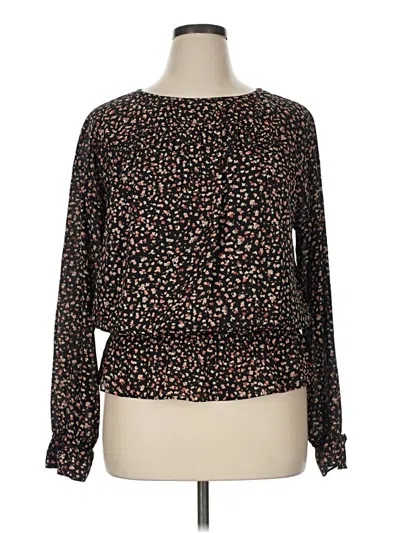Pre-owned Kaari Blue Long Sleeve Blouse In Black