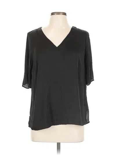 Pre-owned Kaari Blue Short Sleeve Blouse In Black