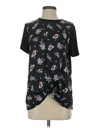 Pre-owned Kaari Blue Short Sleeve Blouse In Black