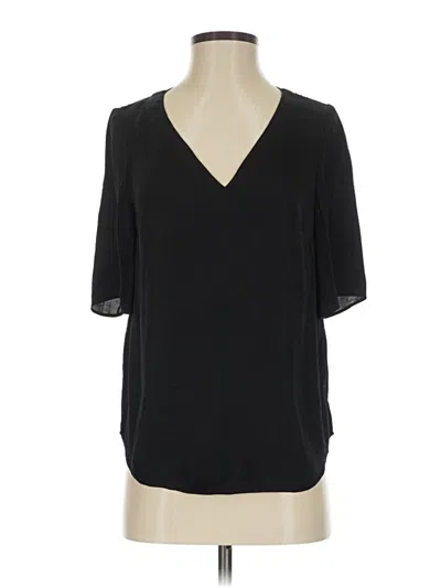 Pre-owned Kaari Blue Short Sleeve Blouse In Black