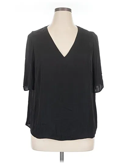Pre-owned Kaari Blue Short Sleeve Blouse In Black