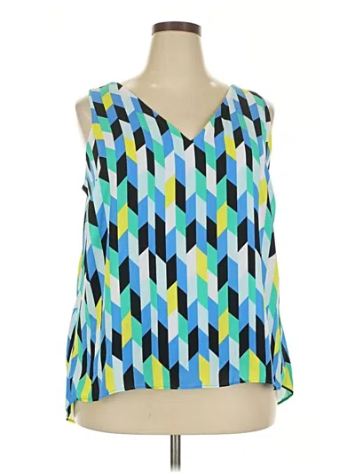 Pre-owned Kaari Blue Sleeveless Blouse In Blue