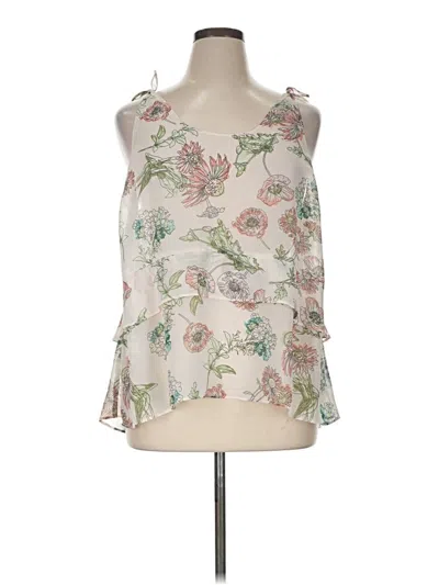 Pre-owned Kaari Blue Sleeveless Blouse In Ivory