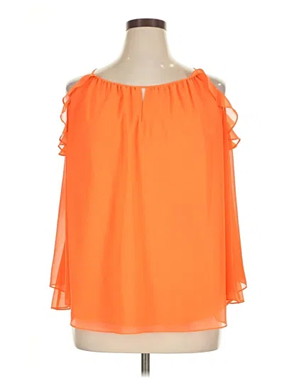 Pre-owned Kaari Blue Sleeveless Blouse In Orange