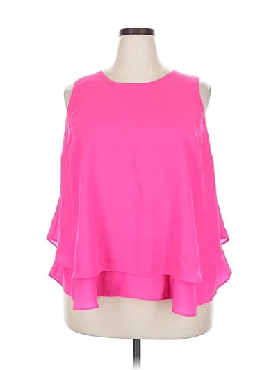 Pre-owned Kaari Blue Sleeveless Blouse In Pink