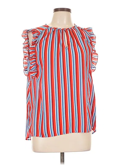 Pre-owned Kaari Blue Sleeveless Blouse In Red