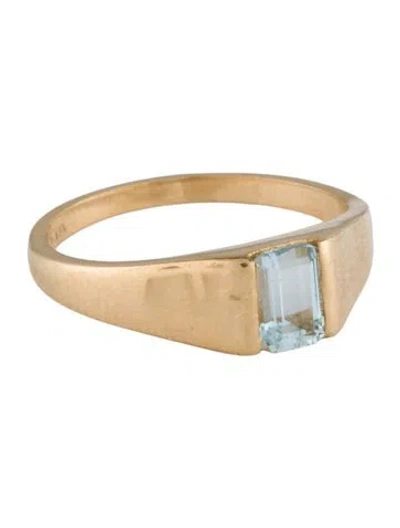 Pre-owned Kabana 14k Aquamarine Cocktail Ring In Multi