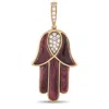 Kabana 14k 0.33 Ct. Tw. Diamond Hamsa Pendant In Gold