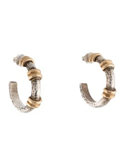 Pre-owned Kabana Two-tone Hoop Earrings In Multicolor