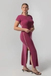 Kada The Cupro Infinity Tee Maxi Dress In Purple