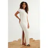 Kada The Cupro Infinity Tee Maxi Dress In White