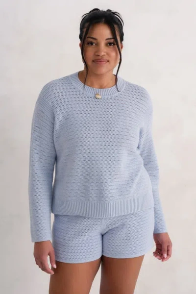 Kada The Open Knit Long Sleeve In Blue