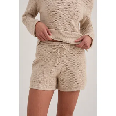 Kada The Open Knit Short In Neutral