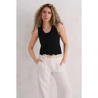 Kada The Open Knit Tank In Black