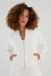 Kada The Sweater Bomber Jacket In White