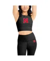 Kadi Brand Women's Black Nebraska Huskers Buttery Soft Midi Bra And Leggings Set In Black