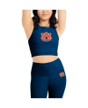 Kadi Brand Women's  Navy Auburn Tigers Buttery Soft Midi Bra And Leggings Set In Navy