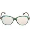 Kador Aida Glamour Oval-frame Glasses In Green