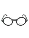 Kador Arkistar Speckled-effect Round-frame Glasses In Black