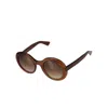 Kador Audrey Round-frame Sunglasses In Brown