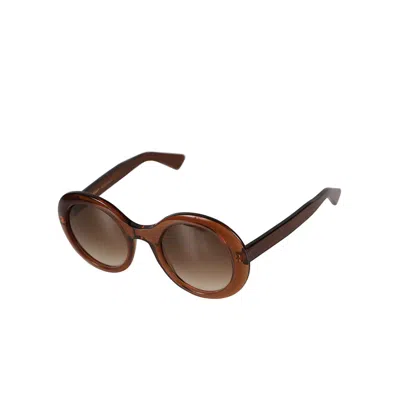 Kador Audrey Round-frame Sunglasses In Brown