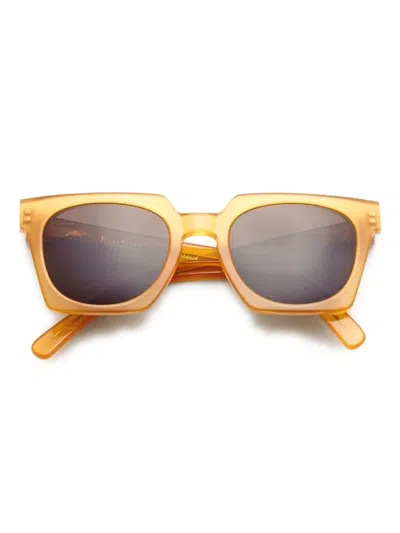 Kador Geometric-frame Sunglasses In Orange