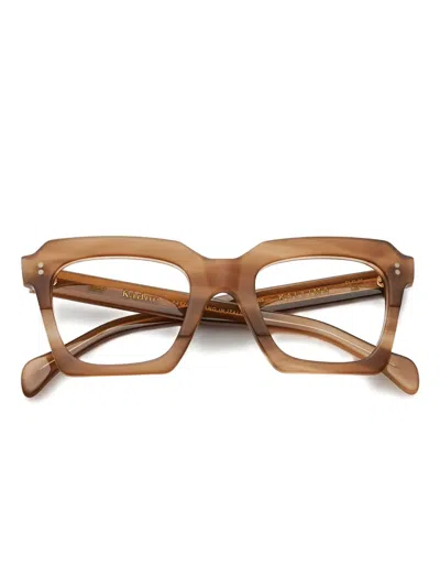 Kador Kallima Square-frame Glasses In Brown